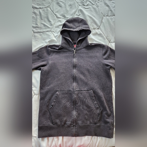 Quicksilver gray hooded zip front sweater - Picture 5 of 7